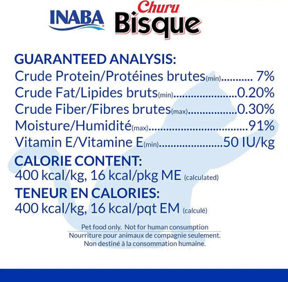 INABA Churu Bisque for Cats, Creamy Lickable Purée Side Dish with Vitamin E, 1.4 Ounces per Pouch, 12 Pouches, Tuna & Chicken Variety3