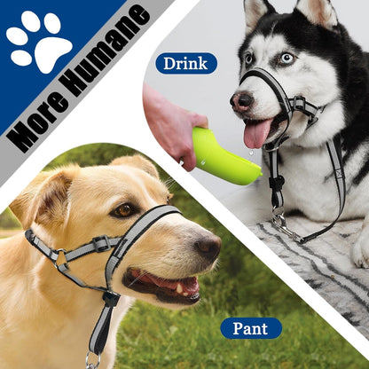 BARKLESS Reflective Head Collar, No Pull Collar for Large Dogs | Anti-Pull Muzzle Leash for Large Breed, Adjustable Soft Dog Halter for Easy Control on Walks, Outdoor Activities7
