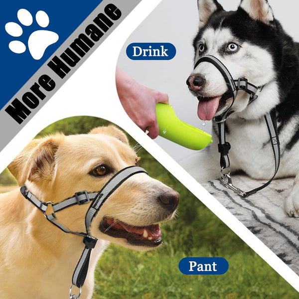 BARKLESS Reflective Head Collar, No Pull Collar for Large Dogs | Anti-Pull Muzzle Leash for Large Breed, Adjustable Soft Dog Halter for Easy Control on Walks, Outdoor Activities7