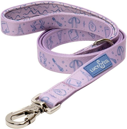 Lucy & Co. Cheery Cherries - Designer Dog Leash for Small to Large Dogs - Padded Handle for Comfort - Large, Red Gingham Cherries - 5 Foot20