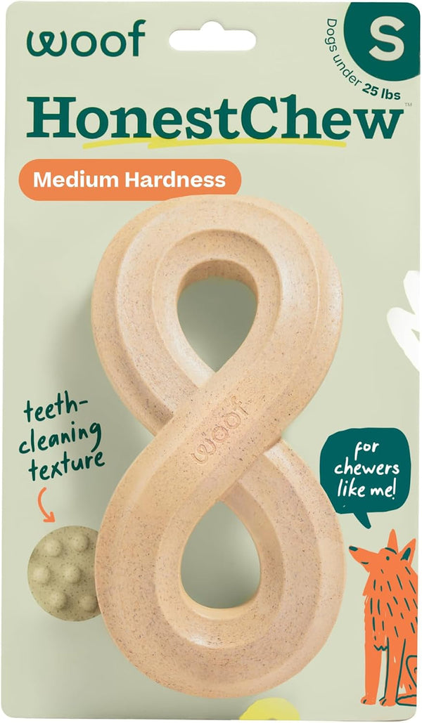 WOOF Honestchew Infinity Dog Chew Toy for Dogs under 25 Lbs | Plant-Based Materials, Easy-Grip Design, Splinter-Resistant, Durable Chew, Supports Dental Care1