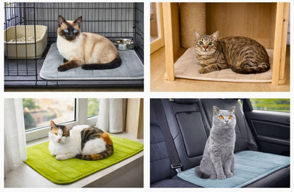Washable Pet Bed Mat (23.6 X 15.8 Inch) – 3-Pack for Indoor/Outdoor Use, Soft Sleeping Mat for Cats, Small Pets, Kitty, Puppy, Rabbit – Cozy Bedding Pads for Pets up to 20Lbs6