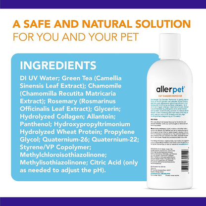 Allerpet Cat Dander Remover, Aloe-Free Pet Allergy Relief Made in USA 12 Oz8