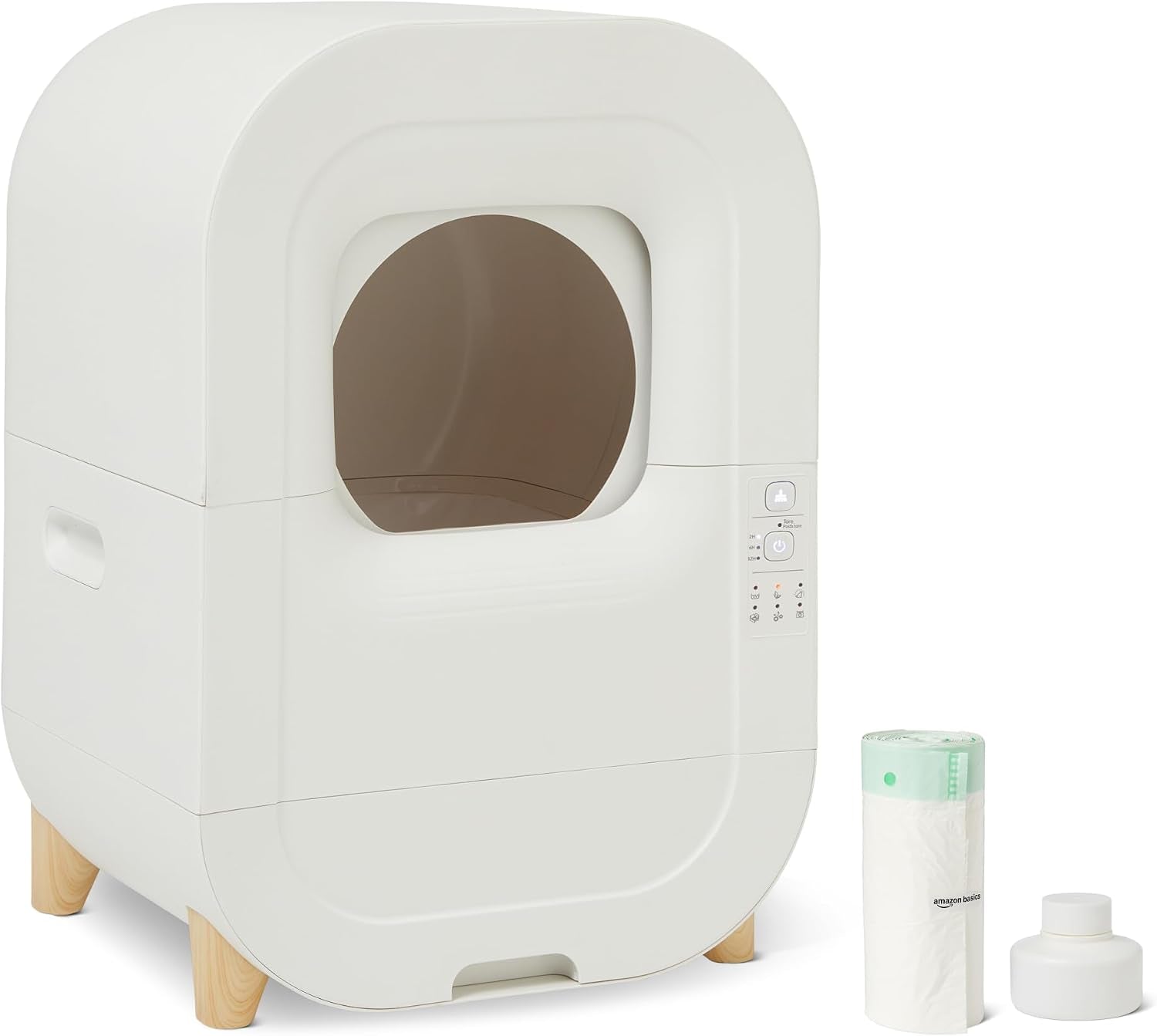 amazon-basics-automatic-self-cleaning-cat-litter-box-with-safety-sensors-s-shaped-screen-odor-control-removable-washable-liner-15-8-gallon-for-cats-3-3-22lb
