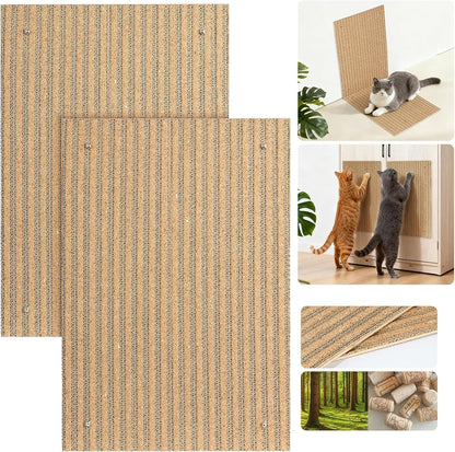 Natural Cork-Cat Scratch Pad-Cat Scratch Mat Rug-Avoid Cat Couch Protector-Cat Scratch Furniture Protector for Post/Sofa/Floor-Indoor Wall Scratchers-Cat Scratching Carpets-Stretching-Kitty Gifts8