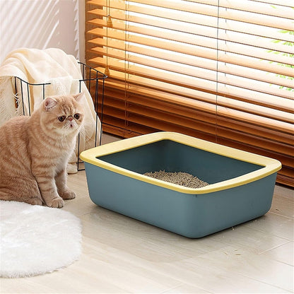 Dog Potty Training Toilet ﻿ Cat Litter Tray Semi-Enclosed Box Splashproof Large Kitten Poop Open Sand Table Toilet Kitty Supplies Are Available in Four Colors(A)5
