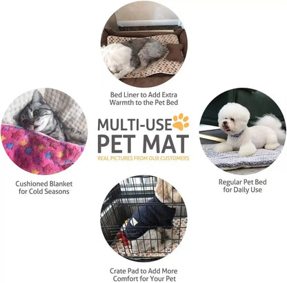 Mora Pets Dog Crate Pad - Ultra Soft Pet Bed with Cute Star Print, Washable Mat for Large Medium Small Dogs, Reversible Fleece Kennel Liner, Cat Bed 23 X 18 Inch Brown4