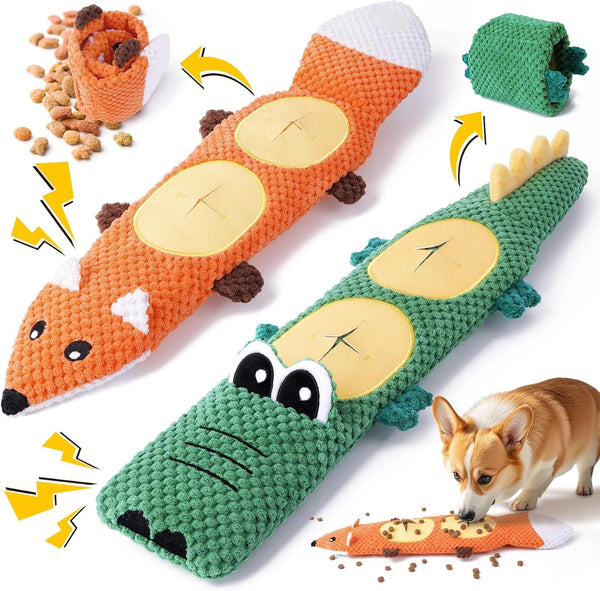 XIUGOAL Dog Toys for Aggressive Chewers, 2 Pack No Stuffing Dog Toys for Boredom and Teething, Squeaky Chew Toy for Small, Medium Breed to Keep Them Busy1