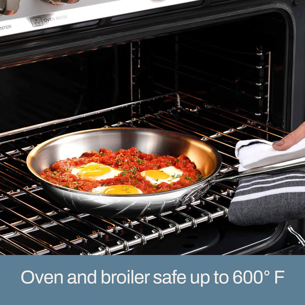 All-Clad D3 Stainless Steel 12" Fry Pan, Made in the USA | the Original Bonded Professional Cookware, Large Frying Pan, Induction Compatible, Oven Safe up to 600F7