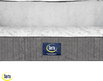 Serta Orthopedic Supportive Foam Quilted Couch Dog Bed with Soft Bolsters (Slate Gray) X-Large7