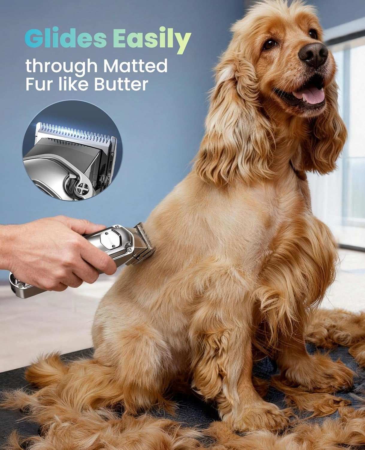 oneisall-dog-clippers-for-grooming-thick-heavy-coats-low-noise-rechargeable-cordless-detachable-stainless-steel-blade-ipx7-waterproof-10-guide-combs-for-thick-double-curly-hair