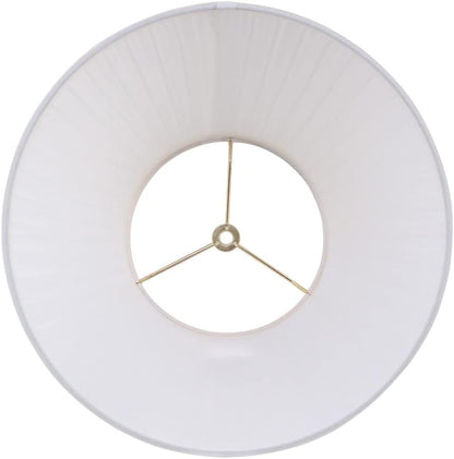 33055, Hardback Empire Transitional Spider Lamp Shade, Mushroom Pleated Pleated White, 7" Top X 13" Bottom X 10" Slant5