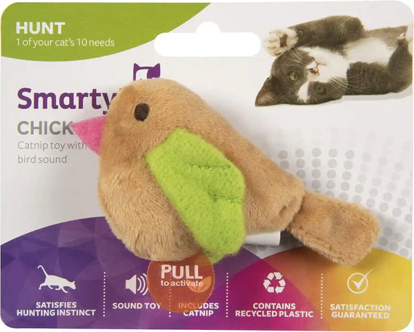 Smartykat Chickadee Chirp Electronic Sound Cat Toy, Contains Catnip, Battery Powered - Light Brown, One Size12