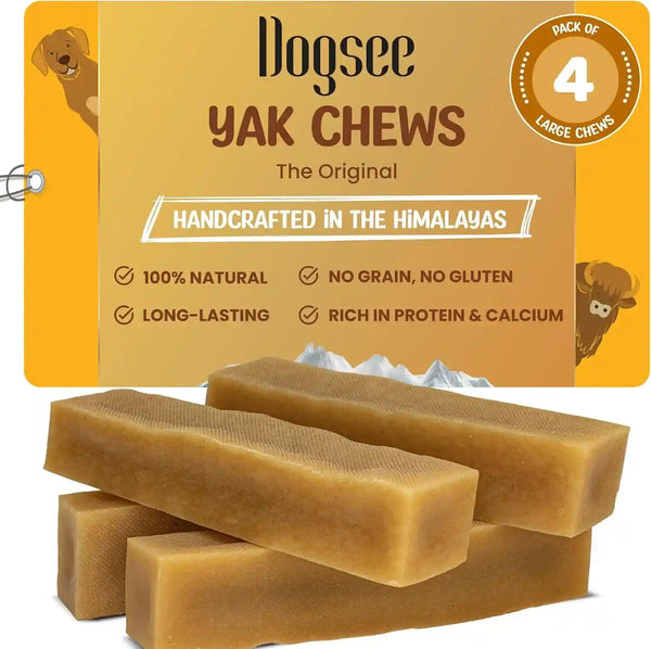Dogsee Yak Chews for Dogs 1Lb (Medium - 6 Bars), 100% All Natural, 60% Protein, Dog Treats Medium Breed, Yak Chews Long Lasting for Aggressive Chewers, Raw Hide Free16