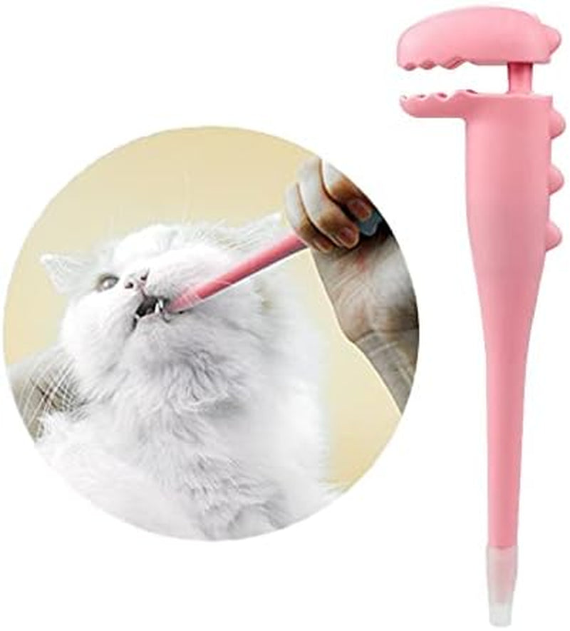 dinosaur-pet-pill-shooter-for-cats-and-dogs-soft-silicone-tip-medicine-dispenser-for-pills-capsules-reusable-animal-pill-gun-pet-pill-dispenser-2-silicone-tips-for-cats-puppies-and-small-animals-medicine-pill-pusher