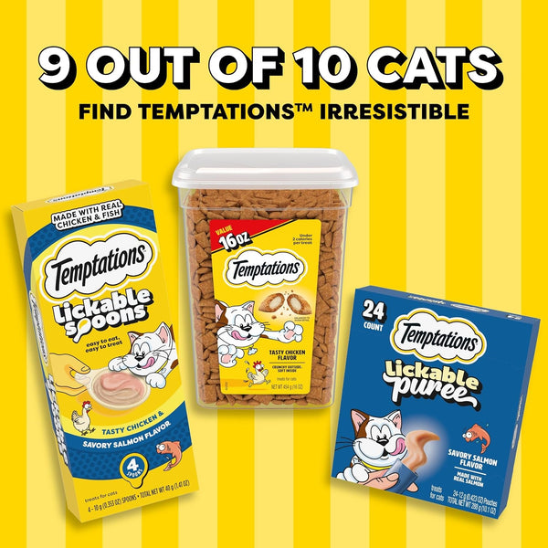 Temptations Wacky Blasts Cat Treats, Cluckin' Bacon Flavor, 6.3 Oz, 10 Pack | Chicken, Bacon & Catnip Flavor Bits, Crunchy Outside, Soft Inside, under 2 Cal, 100% Complete & Balanced, Resealable Pouch6