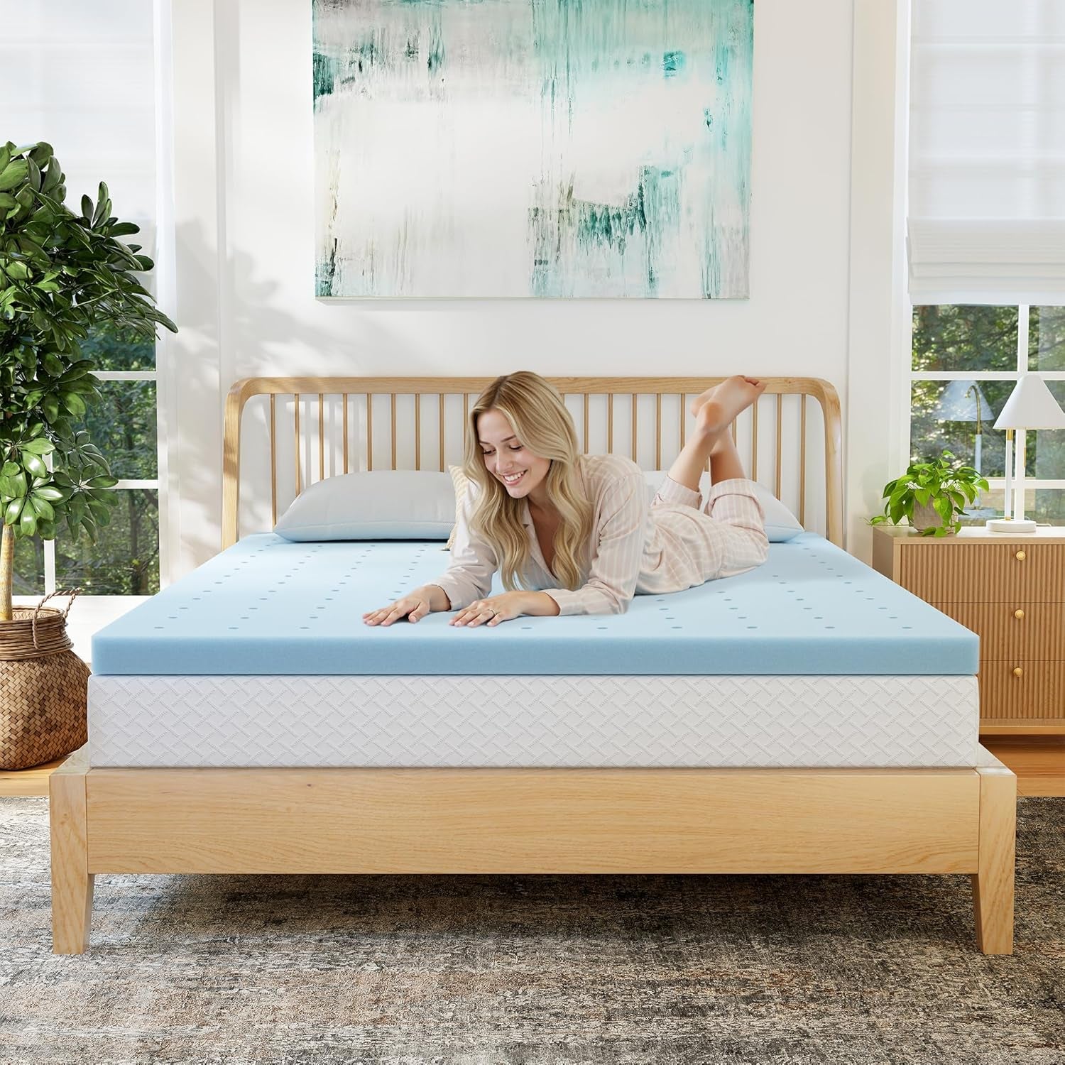 egohome-2-inch-queen-memory-foam-mattress-topper-cooling-gel-infused-pressure-relieving-pad-in-a-box-dorm-room-essentials-certipur-certified-blue