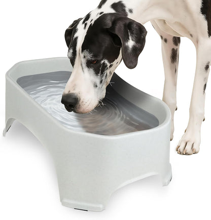 Neater Pet Brands Extra Large Water Bowl for Dogs, Outdoor Dog Water Bowl (1.25 Gallon XL Capacity), Big Trough Style Food Dish for Indoors or Outside, No Spill Large Dog Bowls, Gunmetal Grey22