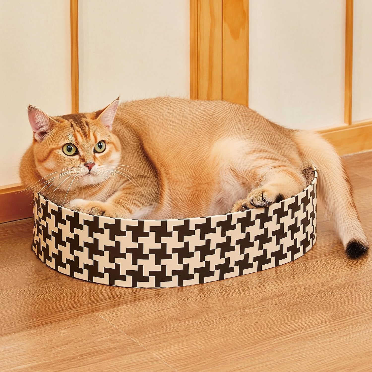 2-in-1-cat-scratcher-cardboard-bed-round-cat-scratching-pad-bowl-for-indoor-cats-durable-corrugated-circle-cat-scratcher-lounge-cozy-oval-cat-scratch-bed-furniture-for-kittens-medium-size-cats