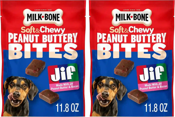 Milk-Bone Soft & Chewy Peanut Buttery Bites, 11.8 Oz. Bag | Soft Dog Treats with Jif Peanut Butter13