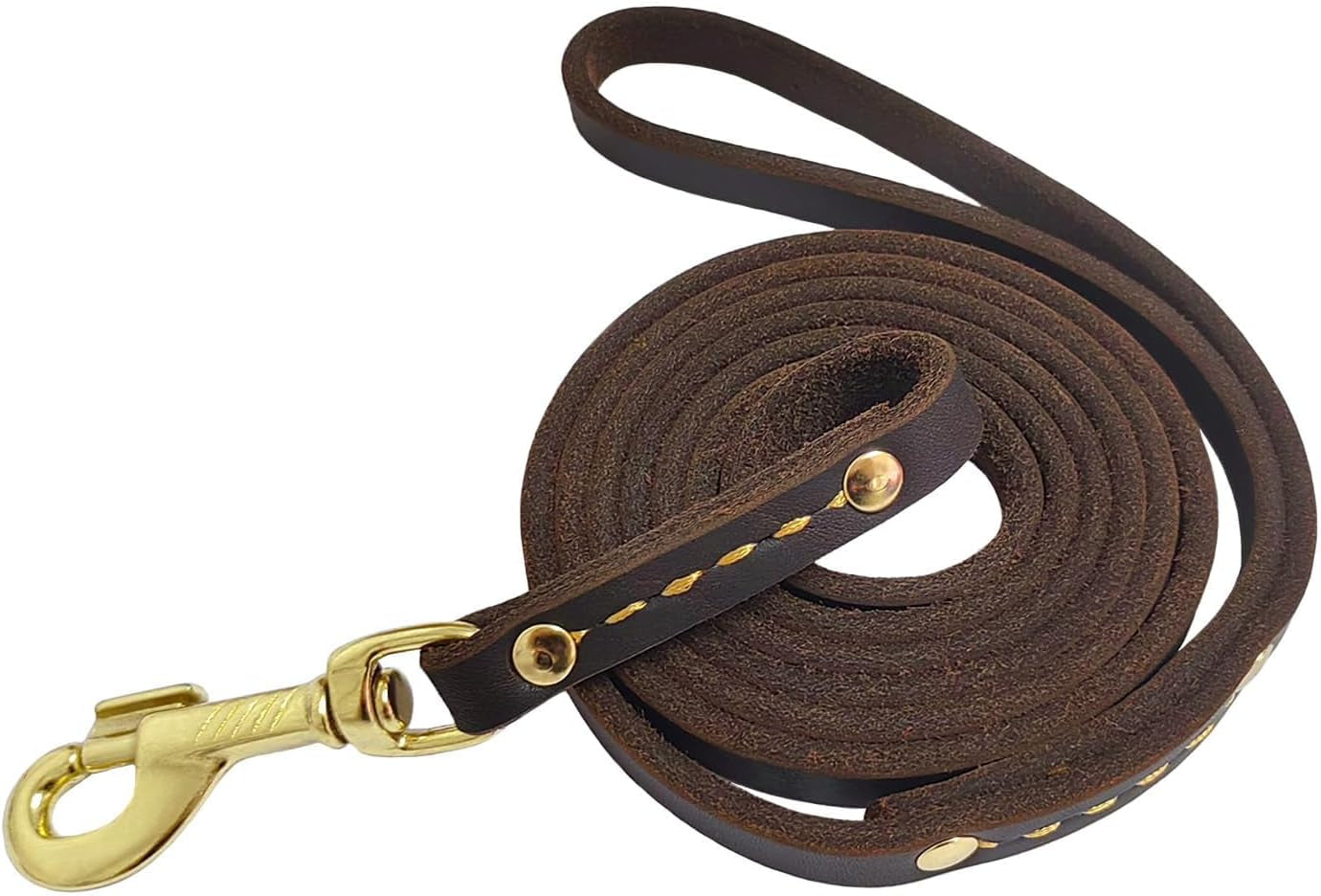 leather-dog-leash-6-ft-x-1-2-inch-heavy-duty-genuine-leather-dog-training-leash-soft-and-strong-leather-leash-for-small-and-medium-dogs-brown