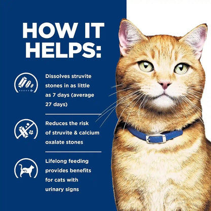 HILL'S PRESCRIPTION DIET C/D Multicare Urinary Care Dry Cat Food | #1 Veterinarian Recommended, Chicken Recipe, 4 Lb. Bag4