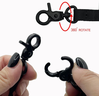 Double Clip Dog Leash for Two Dogs,Double Headed Hook Pet Safety 2 Way Coupler with Nickel Plated Swivel Clip4