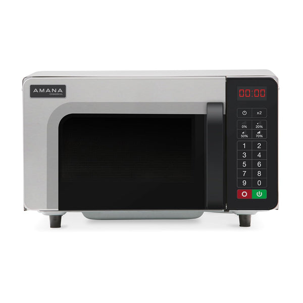 RMS10TSA 1000 Watt Heavy-Duty Countertop Commercial Microwave Oven with Push Button Controls for Restaurant Buffet Catering | 0.8 Cu. Ft, 20"W X 16-1/2"D X 12-1/4"H, Stainless Steel, 120V, NSF1