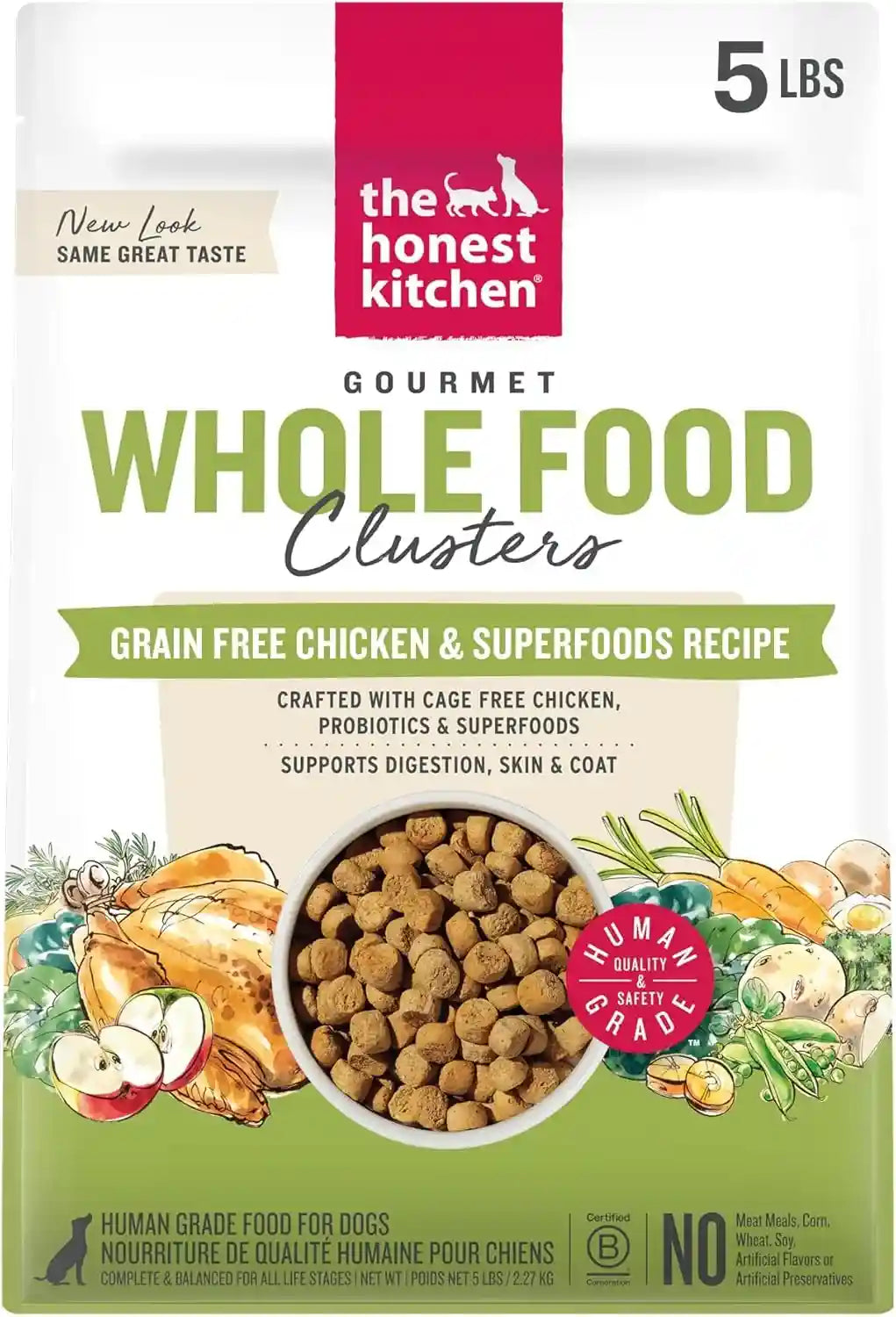 the-honest-kitchen-grain-free-beef-superfoods-whole-food-clusters-human-grade-dry-dog-food-vet-crafted-nutritional-support-for-skin-coat-digestion-overall-wellness-5-lb-bag