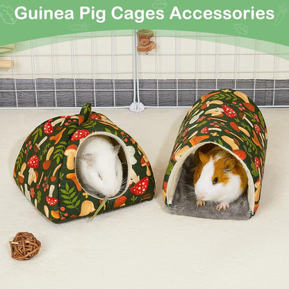 Bienbee Guinea Pig Hideout, 2 Piece Washable Set for Small Animals Small | Guinea Pig Bed with Soft Plush, Resilient Padding, and Easy Machine Washing for Resting Hiding and Tunnel Playing2