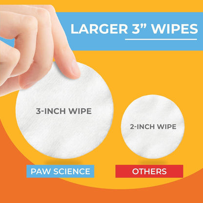 Paw Science 3% Chlorhexidine Wipes for Dogs and Cats - Cleansing Antiseptic, Antibacterial, Antifungal Wipes with Aloe for Skin Infections, Itchy Yeast Paws, Cat Acne4