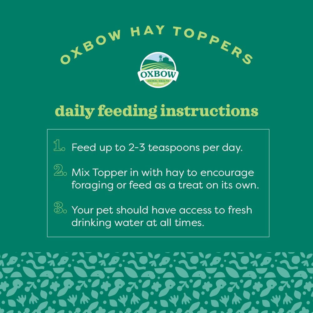 oxbow-hay-topper-rabbit-guinea-pig-treats-hay-mixer-garden-blend-2-oz-foraging-hay-topper-with-kale-bell-pepper-basil-sprinkles-for-rabbits-guinea-pigs-chinchillas-adds-variety-to-hay