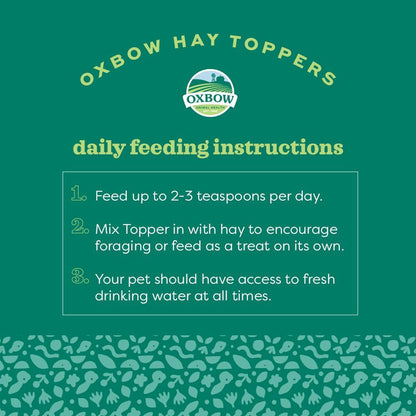 Oxbow Hay Topper, Rabbit & Guinea Pig Treats, Hay Mixer, Garden Blend, 2 Oz | Foraging Hay Topper with Kale, Bell Pepper & Basil Sprinkles for Rabbits, Guinea Pigs & Chinchillas, Adds Variety to Hay4