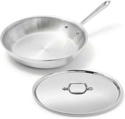 All-Clad D3® Stainless Steel 10 Inch Frying Pan Covered- Made in the USA- the Original Bonded Professional Cookware- Oven Safe & Induction Compatible1