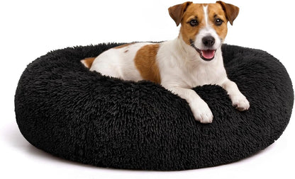 MIXJOY Orthopedic Dog Bed Comfortable Donut Cuddler round Pet Beds Ultra Soft Washable Dog and Cat Cushion (20''/23''/30'') (23'', Brown)26