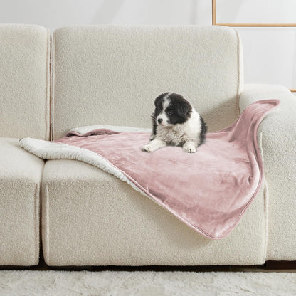Waterproof Blanket for Bed Couch Sofa, Soft Liquid Pee Proof Pet Blanket for Dog Puppy Cat, Reversible Sherpa Fleece Furniture Protector (Dark Purple, 50X60 Inches)21