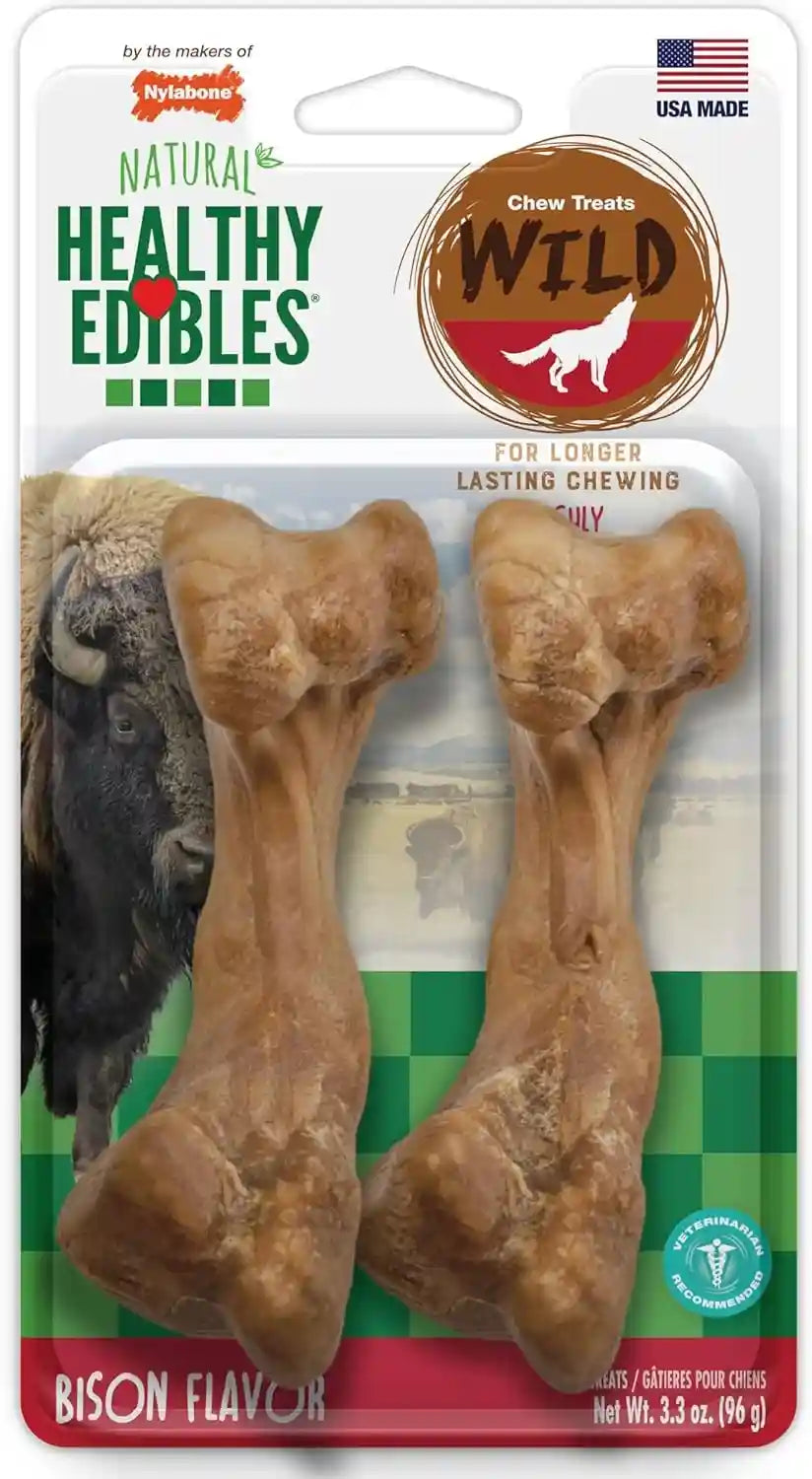 nylabone-healthy-edibles-wild-natural-dog-bones-long-lasting-bison-flavor-bone-dog-treats-medium-2-count-natural-dog-chew-bones-made-in-usa-highly-digestible-dog-chews-long-lasting-chews-for-medium-dogs-up-to-35-lbs