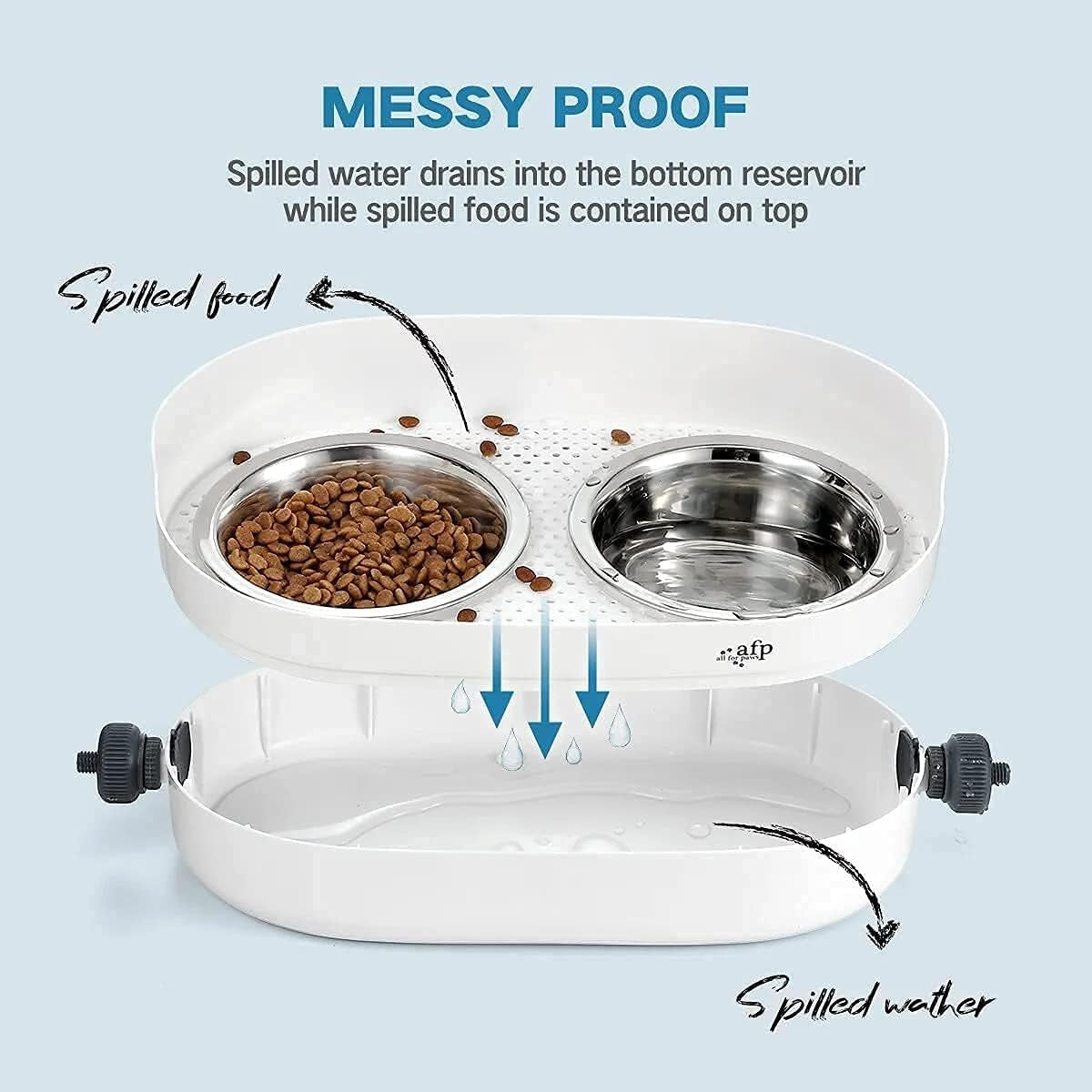 all-for-paws-height-adjustable-cat-elevated-bowls-stainless-steel-dog-food-water-bowls-height-adjustable-cat-feeder-mess-proof-pet-feeding-bowls-for-small-to-large-size-cats