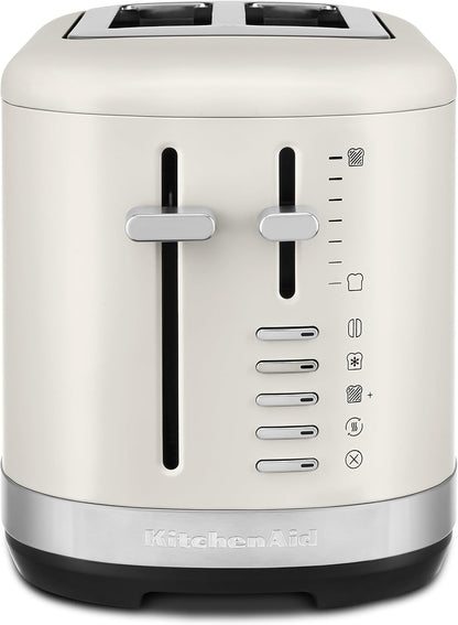 Kitchenaid 2-Slice Automatic Toaster with Extra Wide Slots, Porcelain White | Extra Wide Slots for Bagels and English Muffins, Wide Range of Toasting Shades, Removable Crumb Tray, Model KMT2109PL5
