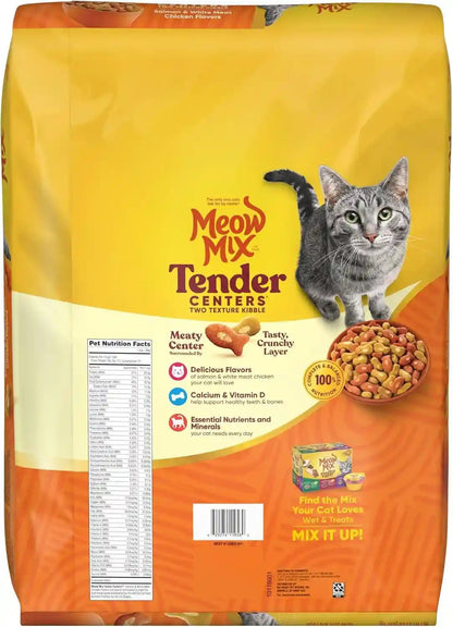 Meow Mix Tender Centers, Salmon & White Meat Chicken Flavors, Dry Cat Food, 20 Lb. Bag | Dry Cat Food with Two Texture Kibble, Meaty Center Surrounded by a Crunchy Outer Layer, Complete and Balanced Nutrition9