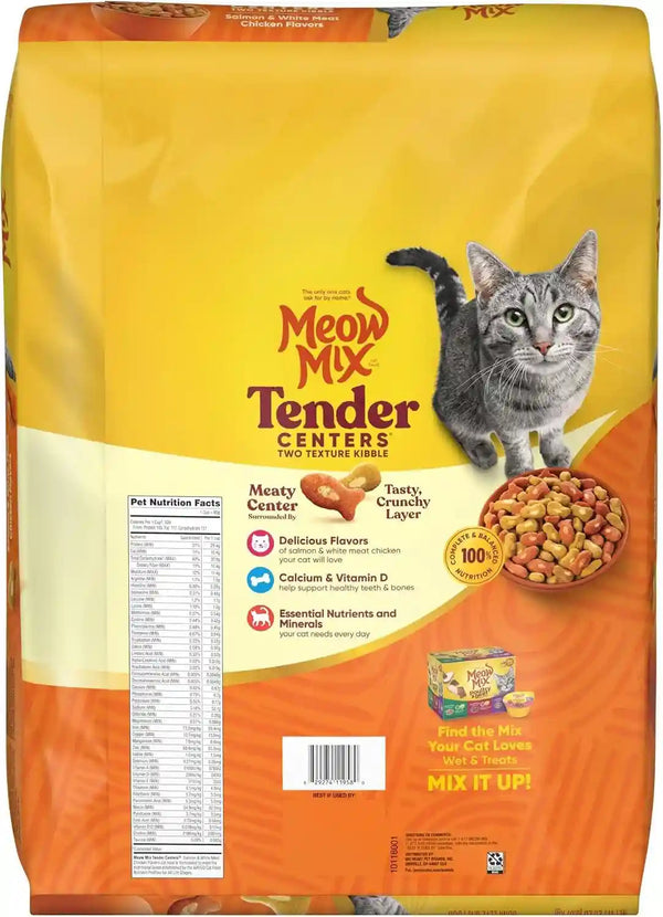 Meow Mix Tender Centers, Salmon & White Meat Chicken Flavors, Dry Cat Food, 20 Lb. Bag | Dry Cat Food with Two Texture Kibble, Meaty Center Surrounded by a Crunchy Outer Layer, Complete and Balanced Nutrition9