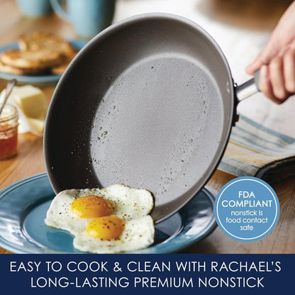 Cucina Nonstick Cookware, Sea Salt Gray Pots and Pans Set, 12-Piece4