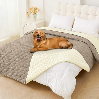 Smiry Waterproof Dog Bed Cover, Reversible Pet Blanket for Sofa Couch | Soft Washable Dog Blanket, Leakproof Couch Cover for Dogs Cats & Furniture Protection, 52X82, Grey/Dark Grey38