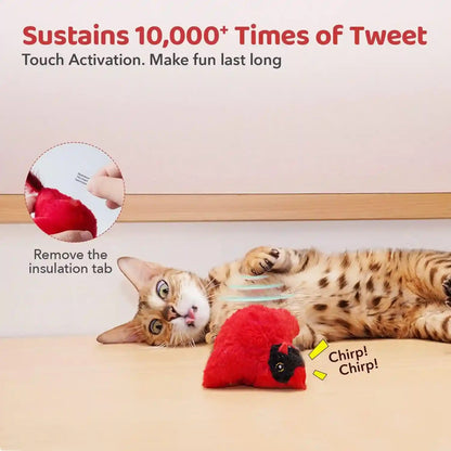 Potaroma Cat Toys Chirping Birds 2 Pcs with Catnip Silvervine, Interactive Cat Kicker, Lifelike Birdie Tweets, Indoor Kitty Kitten Exercise Toys 4.0" | Cat Kicker, Lifelike Birdie Tweets, Indoor Kitty Kitten Exercise Toys 4.0 Inches5