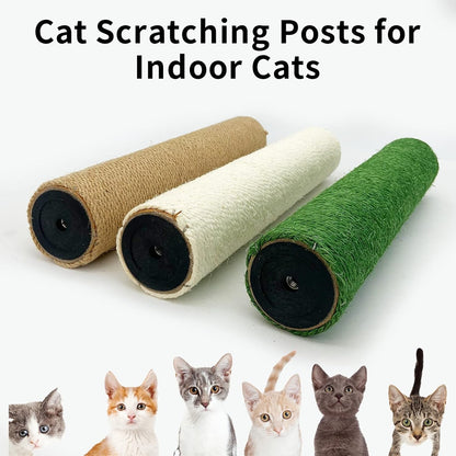 VCEPJH Cat Scratching Post Replacement for Indoor Cats 4Pcs 15.7In Cat Scratch Post Refill Pole Parts Sisal Rope Cat Furniture Protector with M8 Screws for Cat Tree Tower (White)6