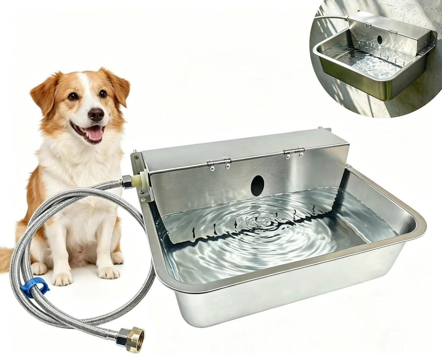 automatic-dog-water-dispenser-wide-mouth-design-water-level-control-11l-stainless-steel-outdoor-dog-water-bowl-with-float-valve-auto-refill-for-dogs-alpacas-livestock-with-3-4-brass-adapter