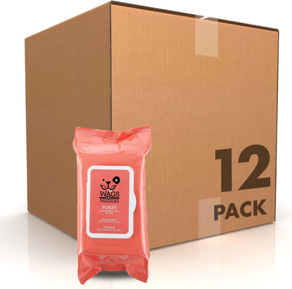 Wags & Wiggles Hypoallergenic Dog Wipes for Sensitive Skin, Fragrance-Free Waterless Cleansing Cloths for Paws, Face, and Dog Body, No SLS, Parabens, or DEA, 100 Count | Waterless Cleansing Cloths for Paws, Face, and Body; No SLS, Parabens, or DEA for Sensitive Skin10