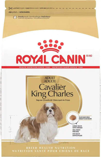 ROYAL CANIN Breed Health Nutrition Cavalier King Charles Spaniel Adult Dry Dog Food, 10 Lb Bag | Specialized Kibble Shape, Supports Heart Health, Formulated for Breed-Specific Needs, 10 Lb Resealable Bag1