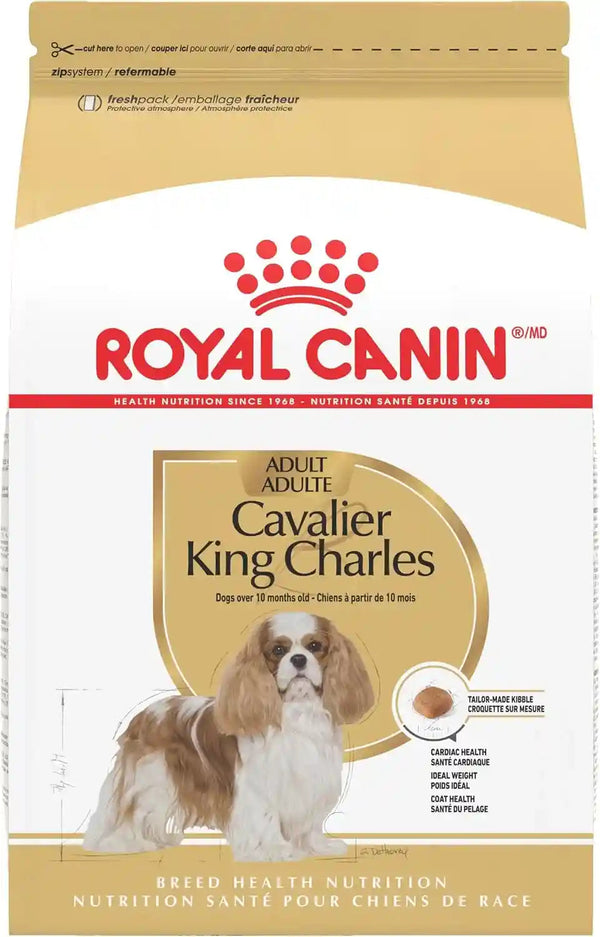 ROYAL CANIN Breed Health Nutrition Cavalier King Charles Spaniel Adult Dry Dog Food, 10 Lb Bag | Specialized Kibble Shape, Supports Heart Health, Formulated for Breed-Specific Needs, 10 Lb Resealable Bag1