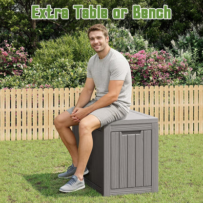Outdoor Storage Waterproof Deck Box for Patio (45 Gallon, Grey) | Lockable outside Storage Boxes for Cushion, Resin Weatherproof Garden Storage Bin, Package Delivery Box5